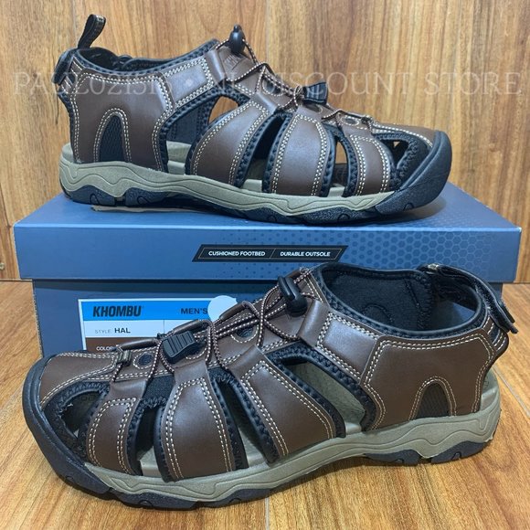 Khombu Shoes Khombu Mens Hal All Season Closed Toe Sandals Brown
